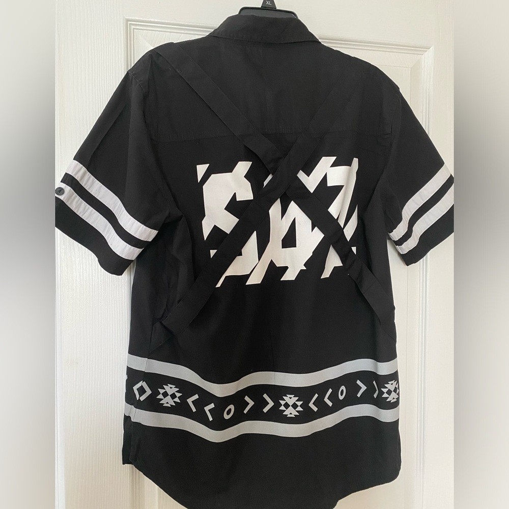 Vintage Square Zero Short Sleeve Men’s Shirt